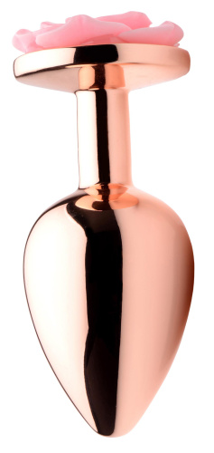 Pink Rose Gold Anal Plug - Large  2