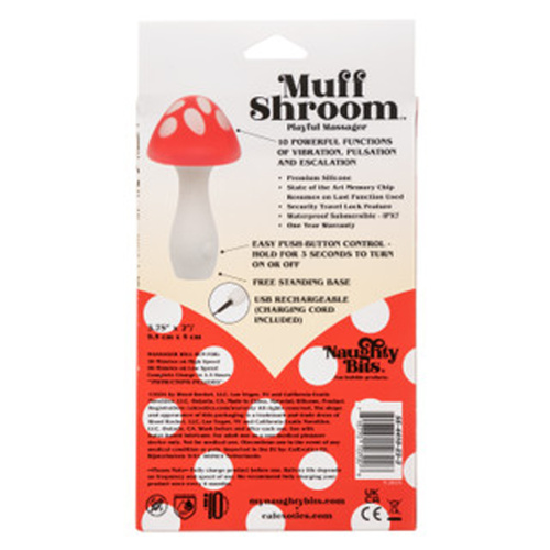 Naughty Bits Muff Shroom Playful Massager - Red  3