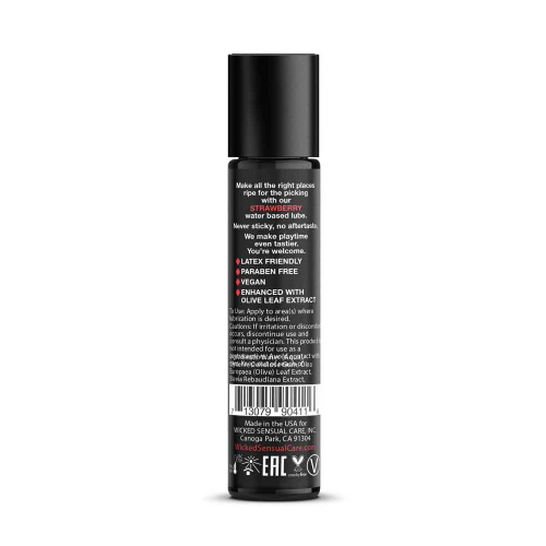 Aqua Strawberry Flavored Water Based Intimate Lubricant - 1 Fl. Oz.  2