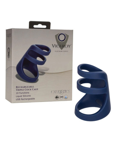 Viceroy Rechargeable Triple Cock Cage - Blue  2