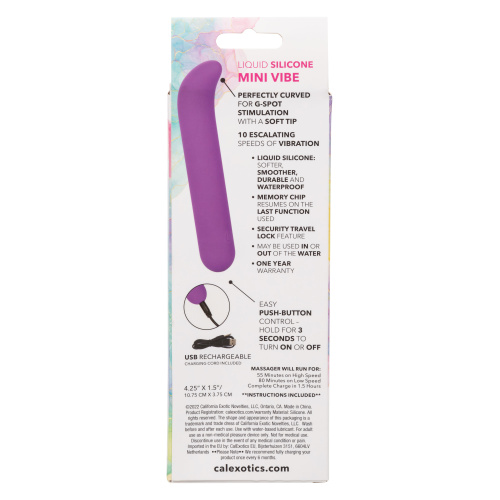 Bliss Liquid Silicone Mini G Vibe - Purple  2