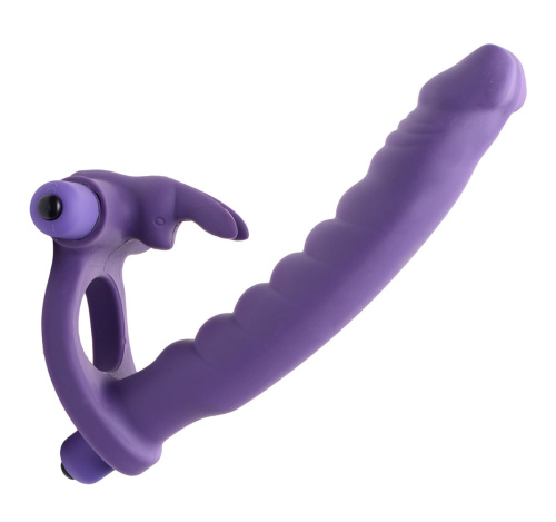 Double Delight Dual Insertion Vibrating Rabbit Cock Ring  2