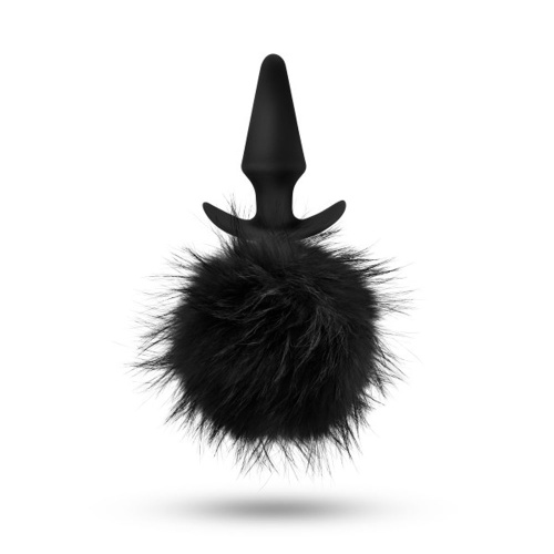Anal Adventures - Platinum - Rabbit Tail  Plug -  Black  4