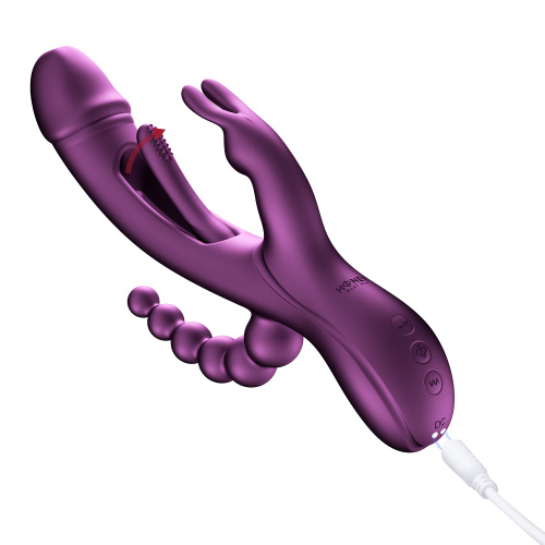 Trilux - App Controlled Rabbit Vibrator - Purple  2