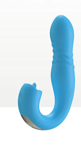Joi Thrust 2 - App Controlled Thrusting G-Spot Vibrator - Blue  2