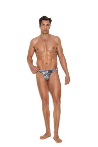 Men's Snap Closure Thong - Large/xlarge - Zebra  2