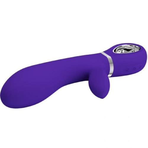 Thomas Super Soft Silicone Rabbit Vibrator - Purple  2