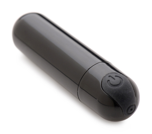 10x Rechargeable Vibrating Metallic Bullet - Black  2