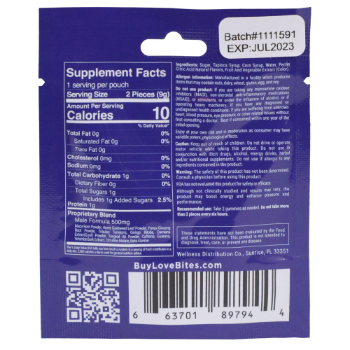 Love Bites - Male Enhancement Gummies - 12 Pack  3