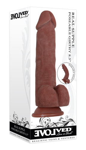 Real Supple Poseable Girthy Dark 8.5 Inch  5