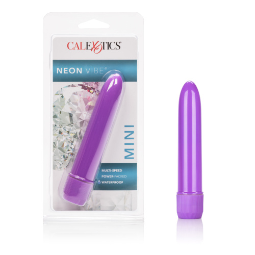Mini Neon Multi-Speed Vibe 4.5 Inches - Purple  4