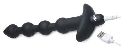 Bang - Vibrating Silicone Anal Beads and Remote Black  2
