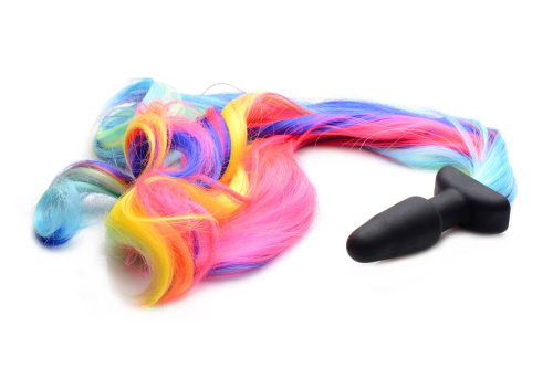Rainbow Pony Tail Anal Plug  2