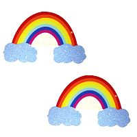 Rainbow Glitter Cloud Pasties