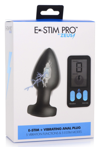 E-Stim and Vibrating Anal Plug - Black  3
