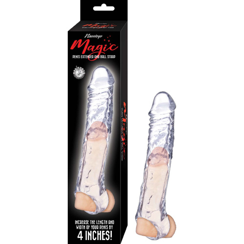 Magical Penis Extender and Ball Strap 7.5" - Clear  2
