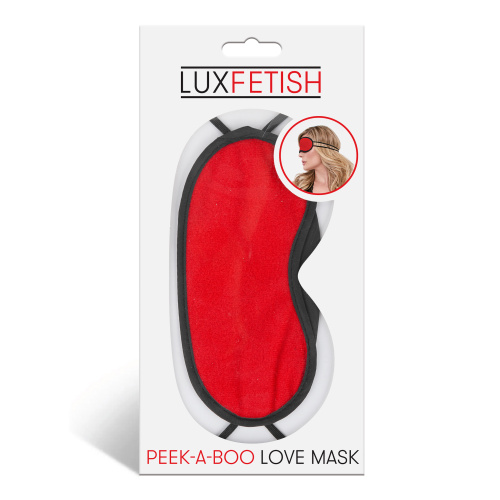 Peek-a-Boo Love Mask - Red  2