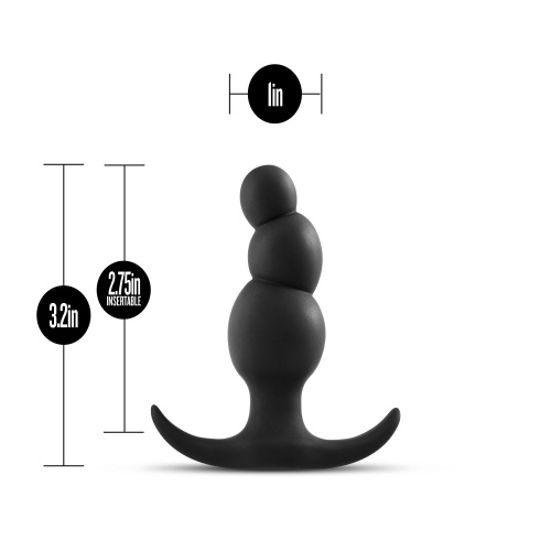 Anal Adventures Platinum - Stacked Plug - Black  2