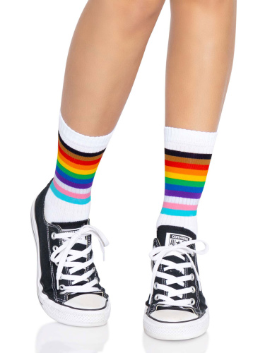 Pride Crew Socks - One Size - Rainbow  2