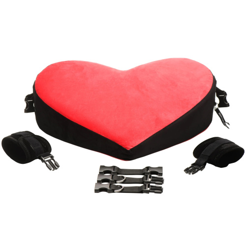 Bondage Love Pillow - Black/red  2