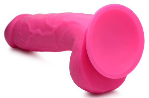 Pop Pecker 8.25 Inch Dildo With Balls - Pink  4