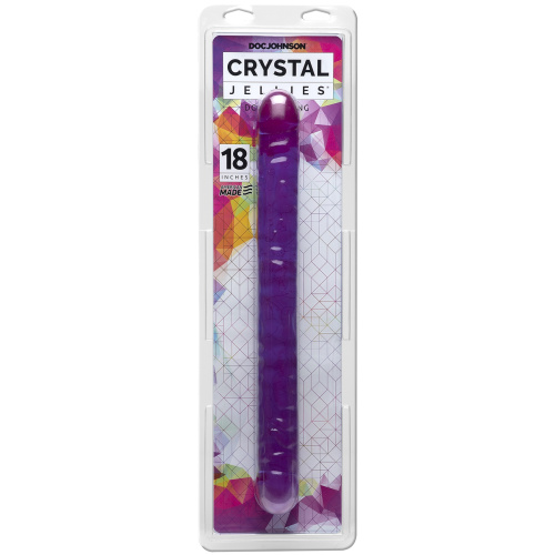 Crystal Jellies 18 Inch Double Dong - Purple  2