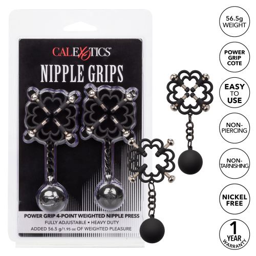 Nipple Grips Power Grip 4-Point Weighted Nipple Press  5