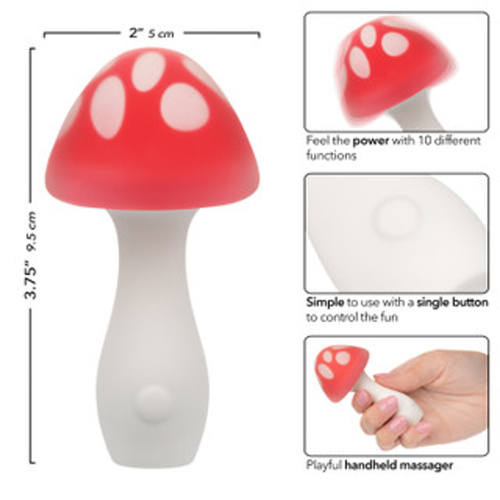 Naughty Bits Muff Shroom Playful Massager - Red  2