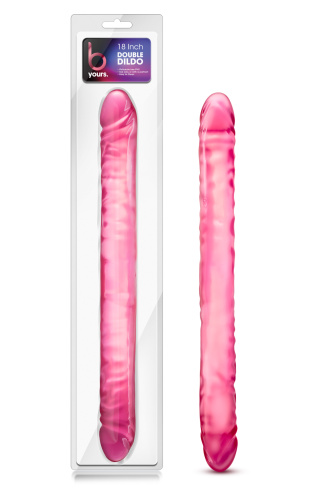 B Yours 18 Inch Double Dildo - Pink  2