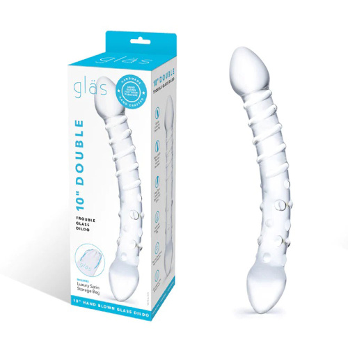 Double Trouble Glass Dildo  2