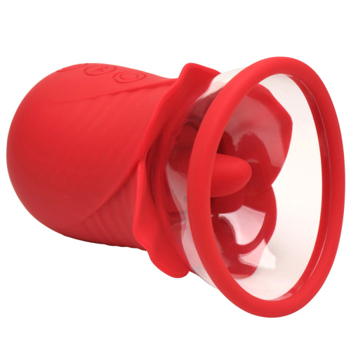 Lily Lover Sucking and Vibrating Clitoral Stimulator- Red  2