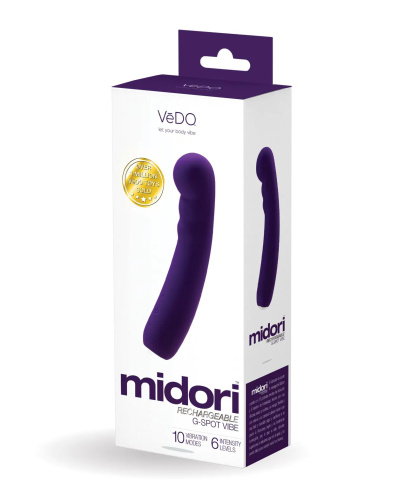 Midori Rechargeable G-Spot Vibe - Deep Purple  4
