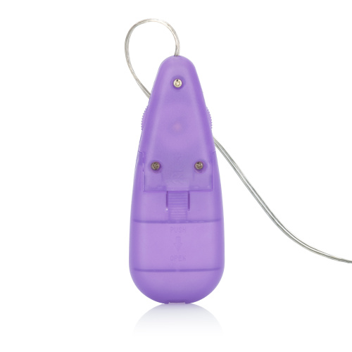 Silicone Slims Vibrating Nubby Bullet - Purple  3