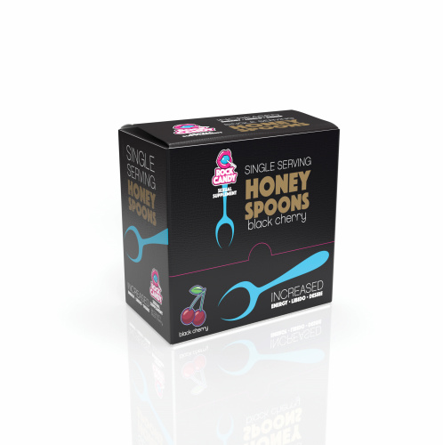 Honey Spoon - Male Sexual Supplement - Black  Cherry 24 Ct Display  2