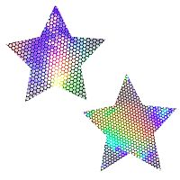 Liquid Party Silver Holographic Starry Nights Nipztix Pasties