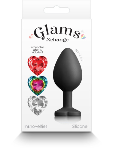 Glams Xchange Heart - Medium - Black  2