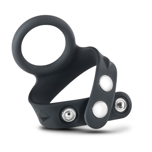 Performance - Vs7 - Silicone Cock & Ball Strap  Large - Black  4