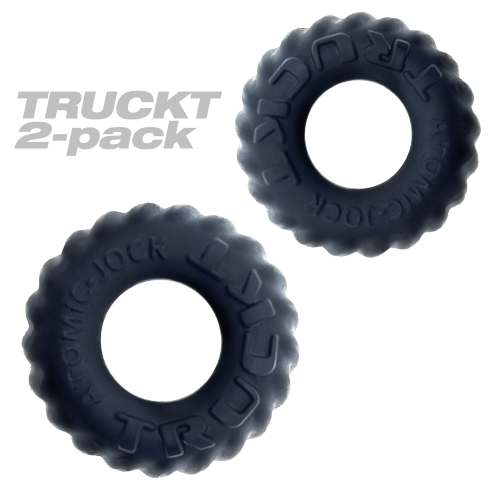 Truckt 2 Piece Cockring Set Atomic Jock - Night  Black  2