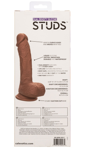 Dual Density Silicone Studs 6.25 Inch - Brown  5