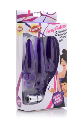 Fanny Fiddlers 3 Piece Finger Rimmer Set With Vibrating Bullet  4