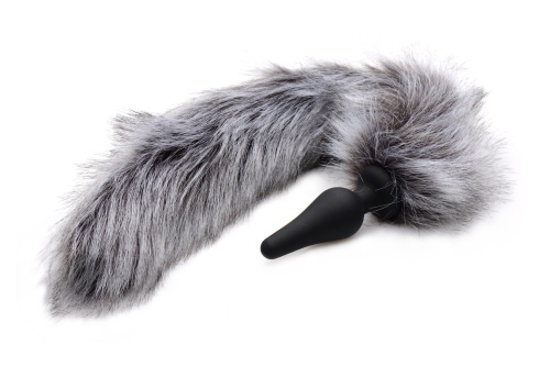 Grey Wolf Tail Anal Plug and Ears Set  5