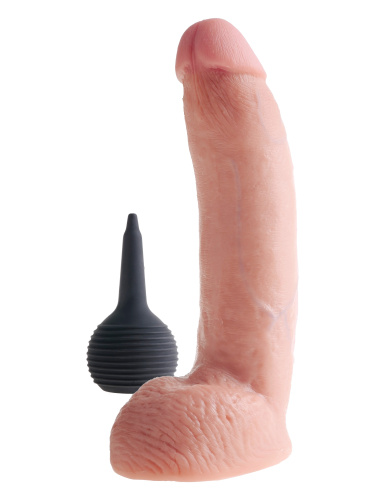 King Cock 9 Inch Squirting Cock With Balls - Flesh  5