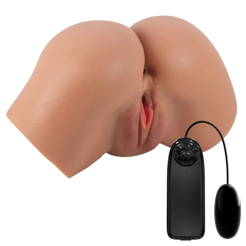 Hailey Realistic Vagina and Ass Vibrator - Tan  2