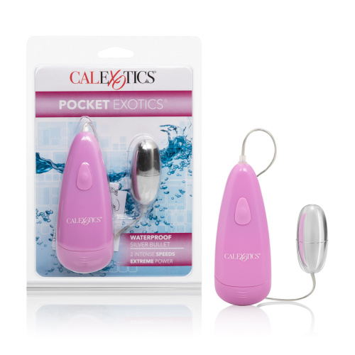 Pocket Exotics Waterproof Silver Bullet - Pink  5