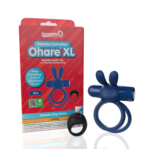 Screaming O Remote Controlled Ohare XL Vibrating  Ring - Blue  4