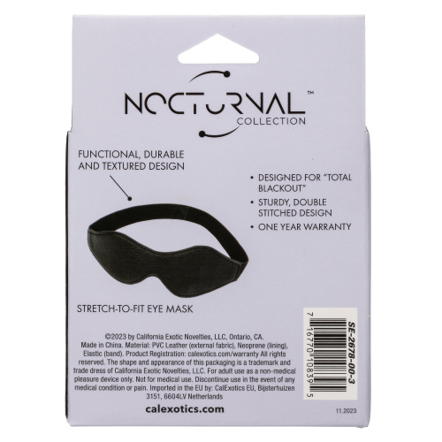 Nocturnal Collection Eye Mask - Black  2