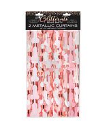 Glitterati Penis Foil Curtain - Rose Gold