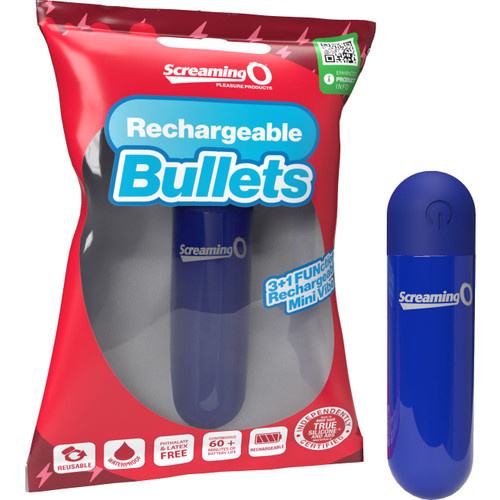Screaming O Rechargeable Bullets - Blue  3