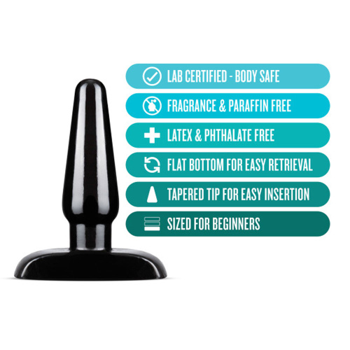 Anal Adventures - Basic Anal Plug - Small - Black  5