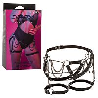 Euphoria Collection Thigh Harness With Chains -  Black